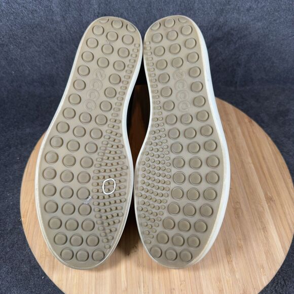 ECCO Soft 7 Women's EU 39 US 8 Nubuck Leather Zip Bootie Black Ankle Boots Flat - Picture 6 of 8